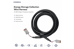 BMS Voltage Temperature Sampling Harness Copper Core IP68 Custom Energy Storage Battery Wire Harness for Motorcycle Automobile