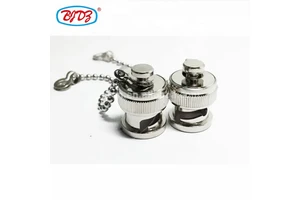 Factory BNC Dust Cap Waterproof Protective Cover with Chain Brass BNC Coax Caps for BNC Female Jack Connector RF Coaxial Adapter