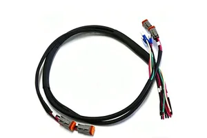 Custom Assembled DT Waterproof Wiring Harness, Pre-Stripped Wire Harness with U-Type Spade Terminals for Machinery Equipment