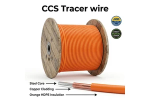 CCS Tracer Wire 10 GA 12 GA 14 GA Copper Clad Tracer Wire 12 Awg 14 Awg 16 Awg #12 #14 #18 HDPE HMWPE Tracer Wire