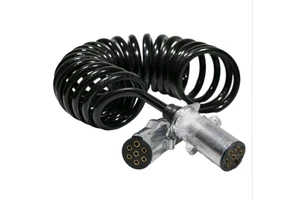 Brake System Electrical Extension Seven High Pressure Nylon Tubing Core Coiled Spiral Cable 7 Way Coiled Trailer Cable Sale