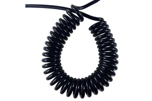 Spiral Electrical Cable 6/8 Cores Solid Rubber Insulation IP65 Matte Spring Wire with RJ45