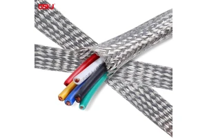 Tinned Copper Braid Metal Cable Shielding Sleeve 10-25mm Ground Straps Interference Wire Sheathing Flat Mesh Cable Protection