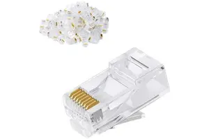 CableCreation Ethernet Cable Crimp Connectors UTP Network PlPlug Cat6/Cat5e RJ45 Connector 50-Pack/100-pack