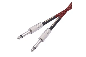 3M 5M 10M Electric Guitar Cord TRS Stereo Audio Cable Guitar Bass Mandolin PVC Jacket Braid Male Male Instrument Cables