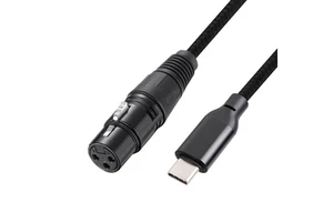 Microphone Instrument Guitar Cable USB Type C to XLR Cable with HS100B Chip