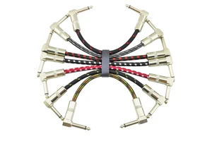 Customized TL Brand Musical Instrument Accessories Guitar Effect Audio Cable 6 Colors 20cm PVC Copper 1 Year Warranty