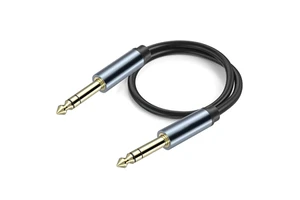 1/4 Inch TRS Instrument Cable 6.35mm Male Jack Stereo Audio Cord 6.35 Balanced Interconnect Line for Electric Guitar