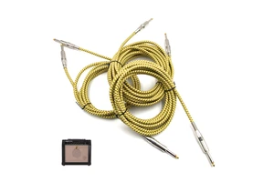 Wholesale High-end 3 m 5 m 10 m Braided Wiring 6.35 mm Electronic Instrument Guitar Cable Other Specifications Can Be Customized