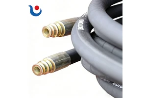 Oil Resistant High Pressure Hydraulic Hose Steel Wire Braided/Wound Rubber Hose with Cutting Service Black -20C~60C