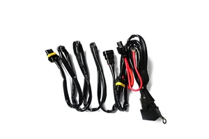 High Power Thick Wire Relay Harness - 12V/24V Heavy Duty Big Current for H4 H1 H7 9005 LED HID Off-Road Lights