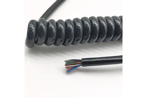 H05BQ-F PUR 2/3/4/5/6/7/8/10 Core Power Spring Wire 8 Core Coiled Spring Cable 8 Pin Spiral Cable High Elasticity Spiral Cable