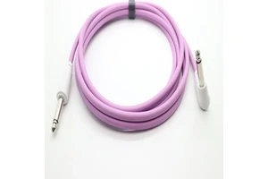 High Quality 6.35 PVC Guitar Cable Straight to Curved with Audio Type for Electric Guitars and Bass