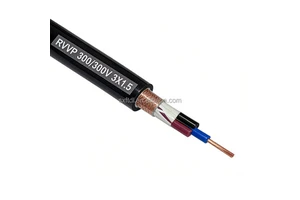 Hot Sale Braided Shield Flexible Wire Anti Interference Shielded Cable RVVP Chinese Manufacturer Factory Price