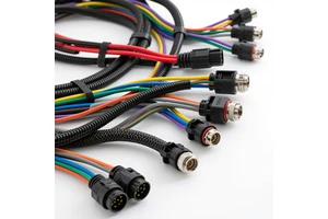 Industrial Wiring Harness with Adapter Connectors Nylon Jacket IP65 Copper Core for PLC Cabinet Use