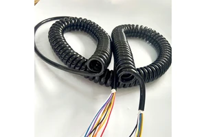 Outdoor Waterproof 9-core Spiral Cable Metal End Spring PVC/TPE Insulation 10 AWG for Mechanical Equipment Lift Lighting Vehicle