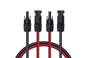 Renogy 20FT 12AWG Solar Panel Extension Cable with Female/Male Connectors 1 Pair Red Black