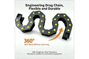 Yodel Highly Flexible 35x100 Igus Quality CNC Reverse Bend Cable Carrier Track Plastic Energy Chain Nylon S Drag Chain