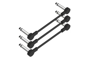 Guitar Patch Cables Right Angle,6 Inch,15 Cm 1/4 6.35mm Ts Effect Pedals Instrument Cables