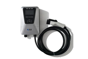 Outdoor High-Performance Single Gun 21KW AC EV Wall Charger Type 2 220V IP54 5m Cable For Commercial New Energy Car Parking Lot