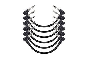 Guitar Cable for Pedalboard Effects with Right Angle Plug for Electric Guitar and Bass