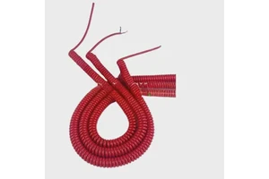 Red Spring Spiral Cable Telescopic Wire 2Cores Stretch 1/2/3/4/5/6/7/8/9/10 Meters Stretchable Wire Shrinkable Cable