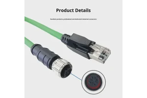 Sensor Connection M12 Female RJ45 D-coded 4-core Ethernet Cable IP67 High-performance Industrial Automation PCB Terminals