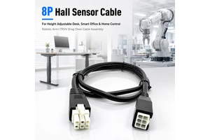 8P Hall Wire Control Wiring Harness for Height-adjustable Desk & Smart Home and Tank Type TRVV Drag Chain Cable for Robotic Arm