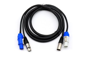 Powercon DMX 3pin Jacket Cable 1m 2m 3m 5m 15m Stage Light Power Signal Combo Hybrid Cable
