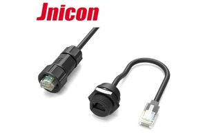 Professional IP68 Front Panel Mounted Waterproof M19 RJ45 Connector With Ethernet Cable