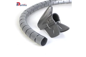 Wholesale PE 8mm Spiral Cable Wire protection Protective Cover Cable Manager Spiral Cable Wrap