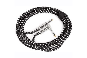 Musical Instrument Noiseless 6.35 Colored Braid Jack Instrument Electric Guitar Cables Tweed Guitar Cable