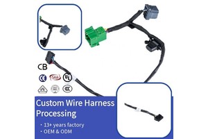 Tailored Automotive Wire Harness Assemblywith Adapter Connectors PVC Insulation BareCopper Conductors