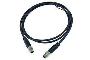 M12 Pre-assembled Connectors 3 m Cable Length Female Straight Pvc Black Unshielded Assembly M12 3 Pin Connectors