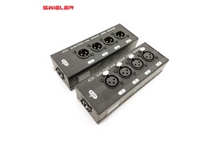 4-Channel RJ45 to XLR DMX Network Cable Extender Splitter Stage Box Male/Female Copper Contact Xlr/Dmx/Aes RJ45 Extender