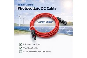High Conductvity PV1-F Photovoltaic Solar Cable 1x16mm² Tinned Copper XLPE Insulated Low Smoke Halogen Free DC Cable