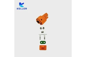 High Voltage New KELLER 2 Pins Metal Shielded Wiring Harness Assembly Hvc2p63fs Outlet Plug Inlet Connector for Car