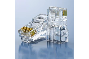 S670 Crystal Head RJ45 Connectors 8P8C Plug For Cat5e -shielded Gigabit Network Environmentally Friendly PVC