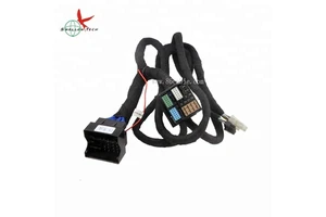 Custom Auto Engine Wiring Harness Audio Cables Durable Automotive Connector PTFE PVC PBT Rubber Designed for Motorcycle