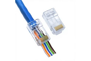 Through Hole Connector RJ45 Plug UTP CAT5 CAT6 UTP RJ45 Pass Through Connector