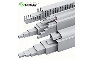 FSCAT 25x16mm PVC Wiring Cable Duct Flexible Plastic Trunking PVC Wire Raceway Durable Electrical Wire Management