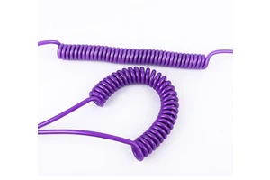 Customized Size Purple Cotton Yarn Inner Core Spring Thread Spring Rope Wires Spiral Cable Wire Cables & Cable Assemblies