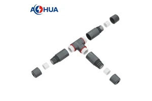 Ip68 Cat6 Cat5 Network 1 In 2 Connector 8P8C Outdoor T-shaped Rj45 Waterproof Splitter Ethernet Connector