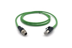 Svlec Industrial Ethernet IP67 M12 Male Connection Cable RJ45 Cat. 6A Male Straight Communication Cables