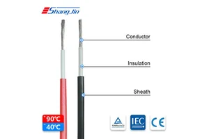 H1z2z2-k Low Voltage Solar Pv Cable Dc1500v Ip67 Rated Tinned Copper Conductor Uv Resistant Flame Retardant Xlpe Insulation