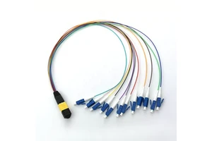 Fiber Optic MPO MTP To 12 X Lc Fanout Patch Cord Cable Singlemode Hardness 12 Fiber Cable For FTTX