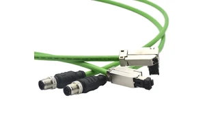 High Quality Profinet EtherCat Ethernet IP67 Metal RJ45 Cable 4 Pin M12 D Code ProfiNet Industrial Network Cable Connector