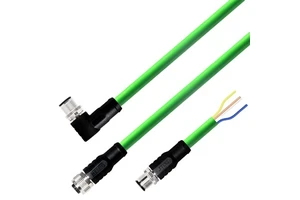 M12 4pin D Code Male to Male Shielded CAT5 Industrial Ethernet Cable Connector