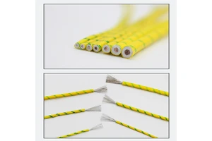 High Temperature Resistant Solid Fiberglass Braided Silicone Rubber Wire 600V Heating Equipment Wiring Cable OEM