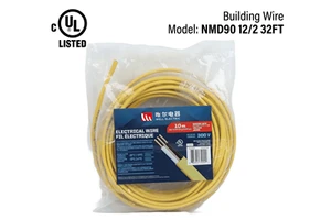 Linsheng NMD90 12/2 32 FT PVC Solid Copper Electrical Building Wire CUL Listing For Indoor Residential Industrial Wiring